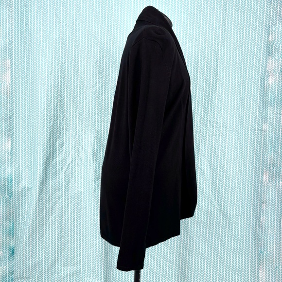 Cyrus Black Shawl Collar Long Sleeve Open Front Lightweight Cardigan, XL - Picture 9 of 15